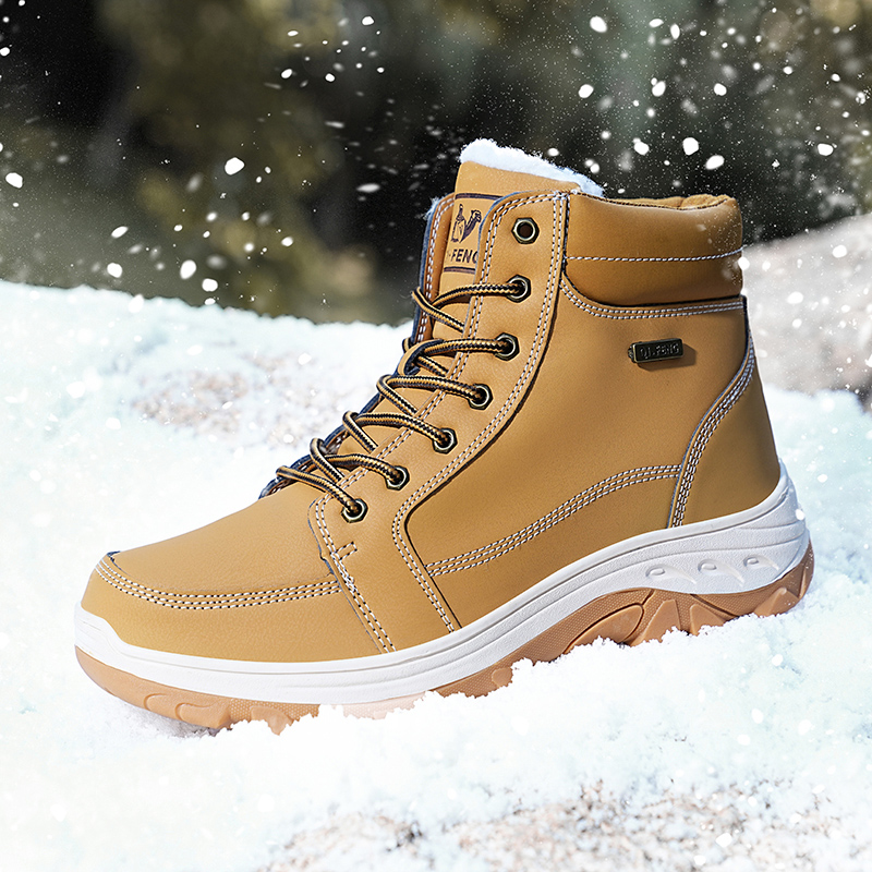 Men Boots Winter Outdoor Walki - огляд і ціна Men'S Shoes Yellow And Black