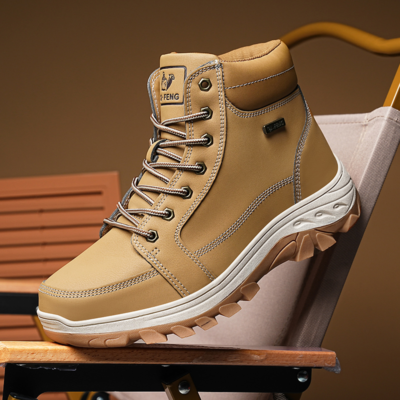 Men Boots Winter Outdoor Walki - огляд і ціна Men'S Shoes Yellow And Black