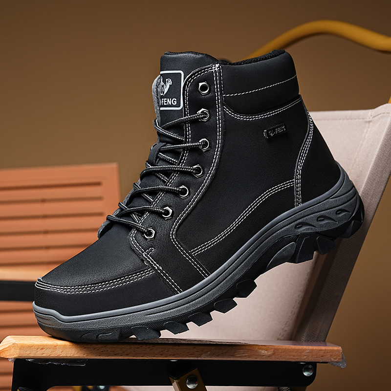 Men Boots Winter Outdoor Walki - огляд і ціна Men'S Shoes Yellow And Black