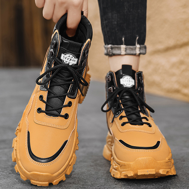 2025 New Men's Yellow Black Hi - огляд і ціна Men'S Shoes Yellow And Black