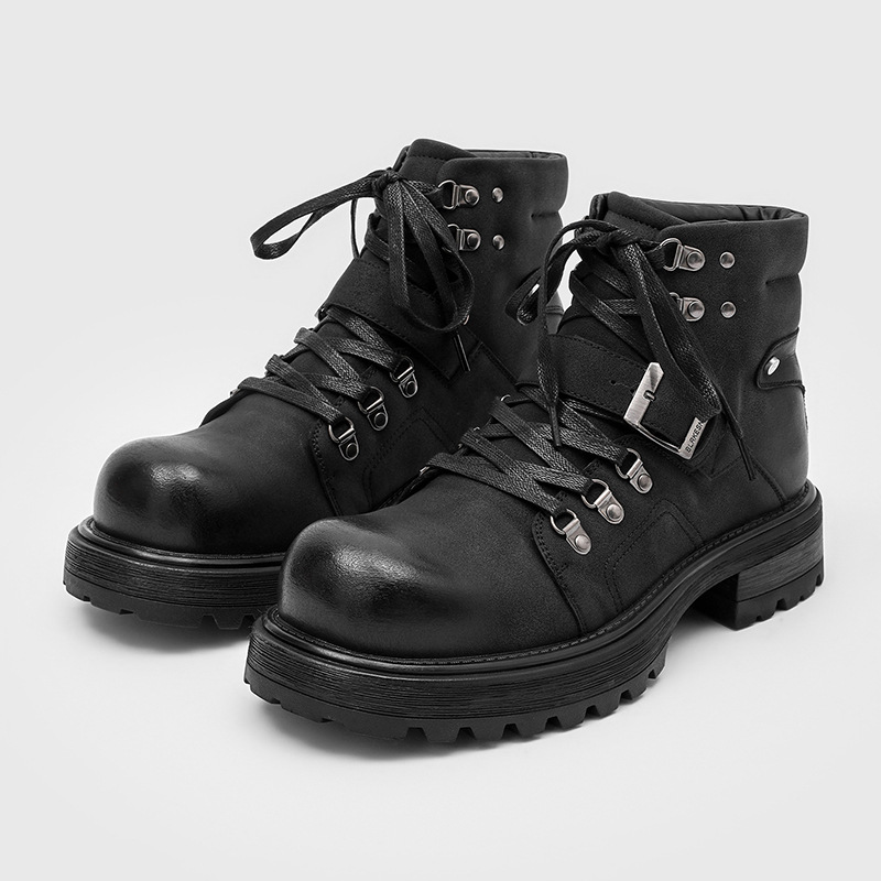 Brand Men Leather Boots Motorc - огляд і ціна Men Shoes Brands