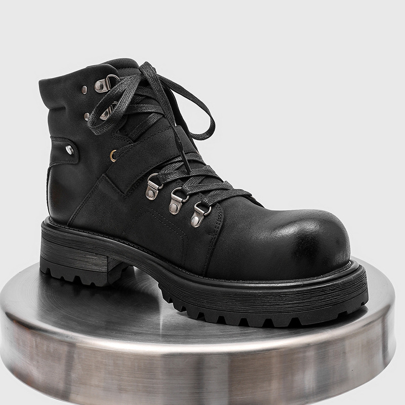 Brand Men Leather Boots Motorc - огляд і ціна Men Shoes Brands