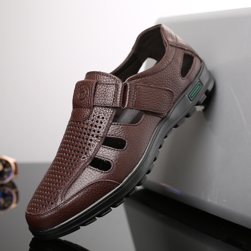 Men's Genuine Leather Sandals  - огляд і ціна Men Shoes Eu To Us