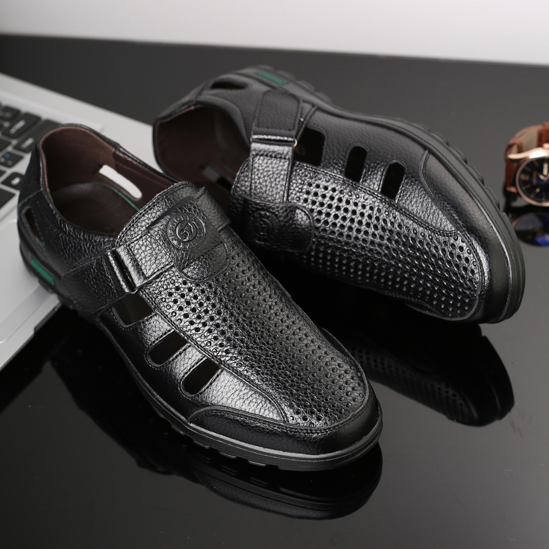 Men's Genuine Leather Sandals  - огляд і ціна Men Shoes Eu To Us