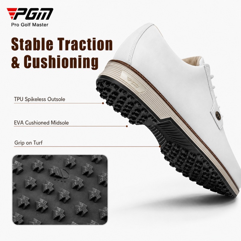 PGM Men's Cow Leather Golf Sho - огляд і ціна Men Shoes Eu To Us
