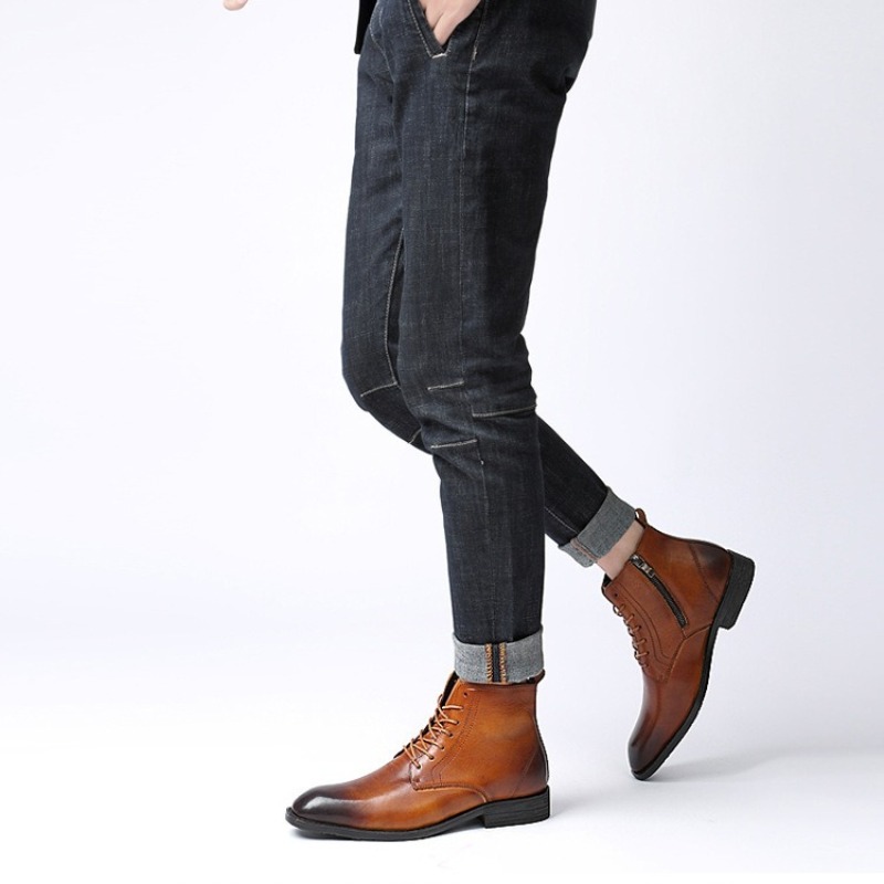 Men Boots British Style Busine - огляд і ціна Men'S Shoes Dress Casual