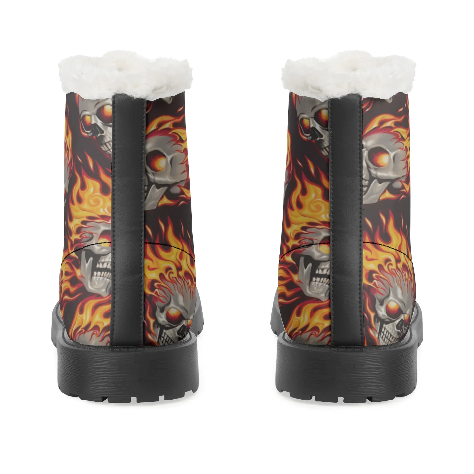 Fire Skull Patterns Snow Boots - огляд і ціна Men Shoes Eu To Us
