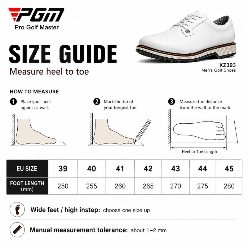PGM Men's Waterproof Golf Shoe - огляд і ціна Men Shoes Eu To Us